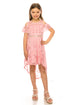 Girls High-Low Floral Lace Overlay Flower Girl Dress 4-14 - SophiasStyle.com